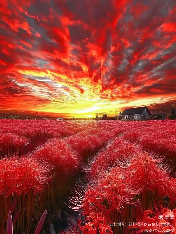 琼诗三千:七言古风体藏头步韵《曼珠沙华》第178首.咏红色彼岸花